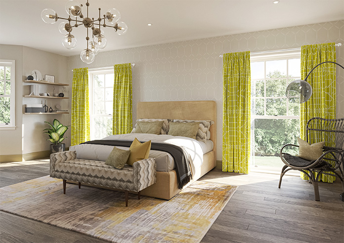 Bamboo Brights, Chartreuse - Made To Measure Curtains - Image 8